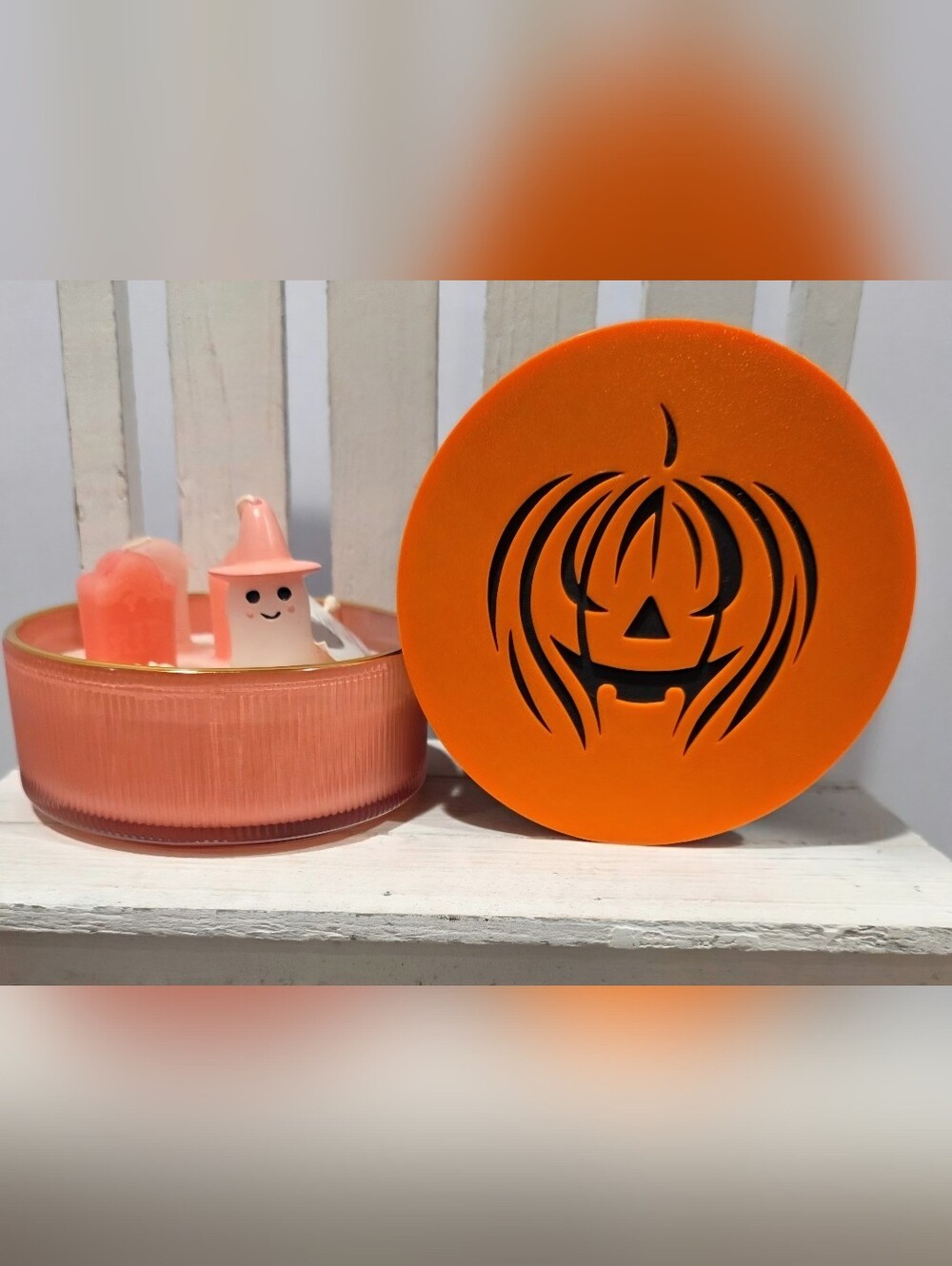 ♥️New! You've Been Ghosted Candle Duo: Scented Soy & 3D-Printed Decor Lid.